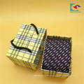 Boîte de haute qualité faite sur commande de cadeau de cravate de couleur blanche avec la corde